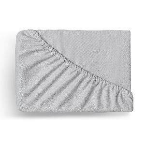 Flanelové napínací prostěradlo 120x200 světle šedé