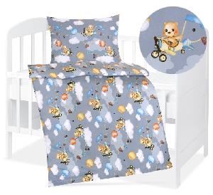 Dětské bavlněné povlečení 90x135+45x60 Medvídek v letadle 2