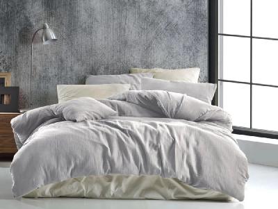 TOP Mušelínové povlečení 140x200+70x90 Světle šedé