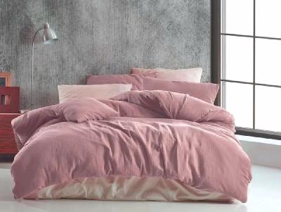 TOP Mušelínové povlečení 140x220+70x90 Růžové