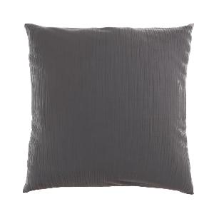 Mušelínový povlak na polštář 40x40 TMAVĚ ŠEDÝ