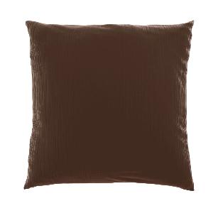Mušelínový povlak na polštář 50x50 TMAVĚ HNĚDÝ