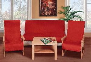 Souprava Korall micro 3+1+1 - 150x200, 65x150 ČERVENÁ