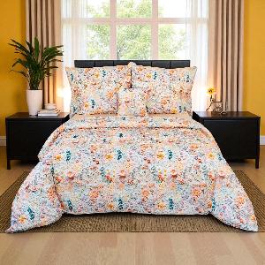 Prodloužené 5D bavlněné povlečení 140x220+70x90 Polní kvítí