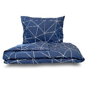 TOP Bavlněné povlečení NORDIC COLLECTION 140x200+70x90 Grid modré