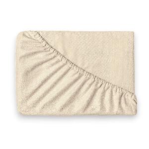 Flanelové napínací prostěradlo 100x200 Světle béžové