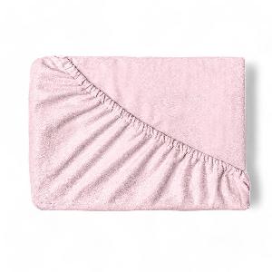 Flanelové napínací prostěradlo 80x200 Světle růžové