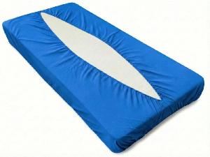 Jersey prostěradlo obálkového střihu 90x200 královská modrá