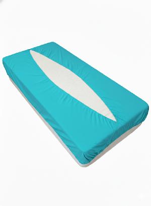 Jersey prostěradlo obálkového střihu 90x200 tyrkysová