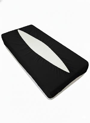 Jersey prostěradlo obálkového střihu 90x200 černá