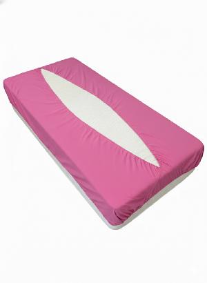 Jersey prostěradlo obálkového střihu 90x200 světle růžová